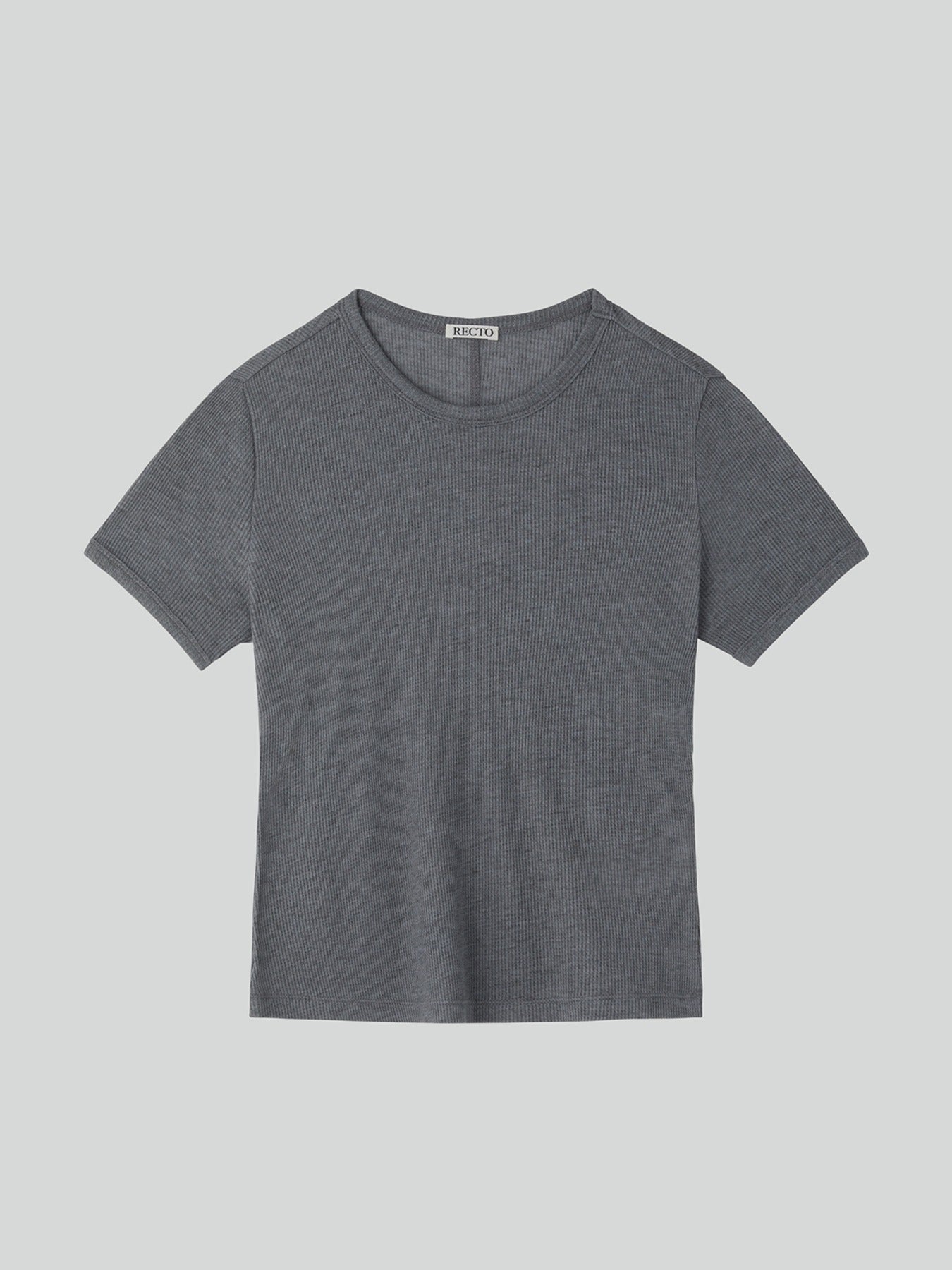 Cashmere Blend Fitted T-Shirt (Melange Grey)