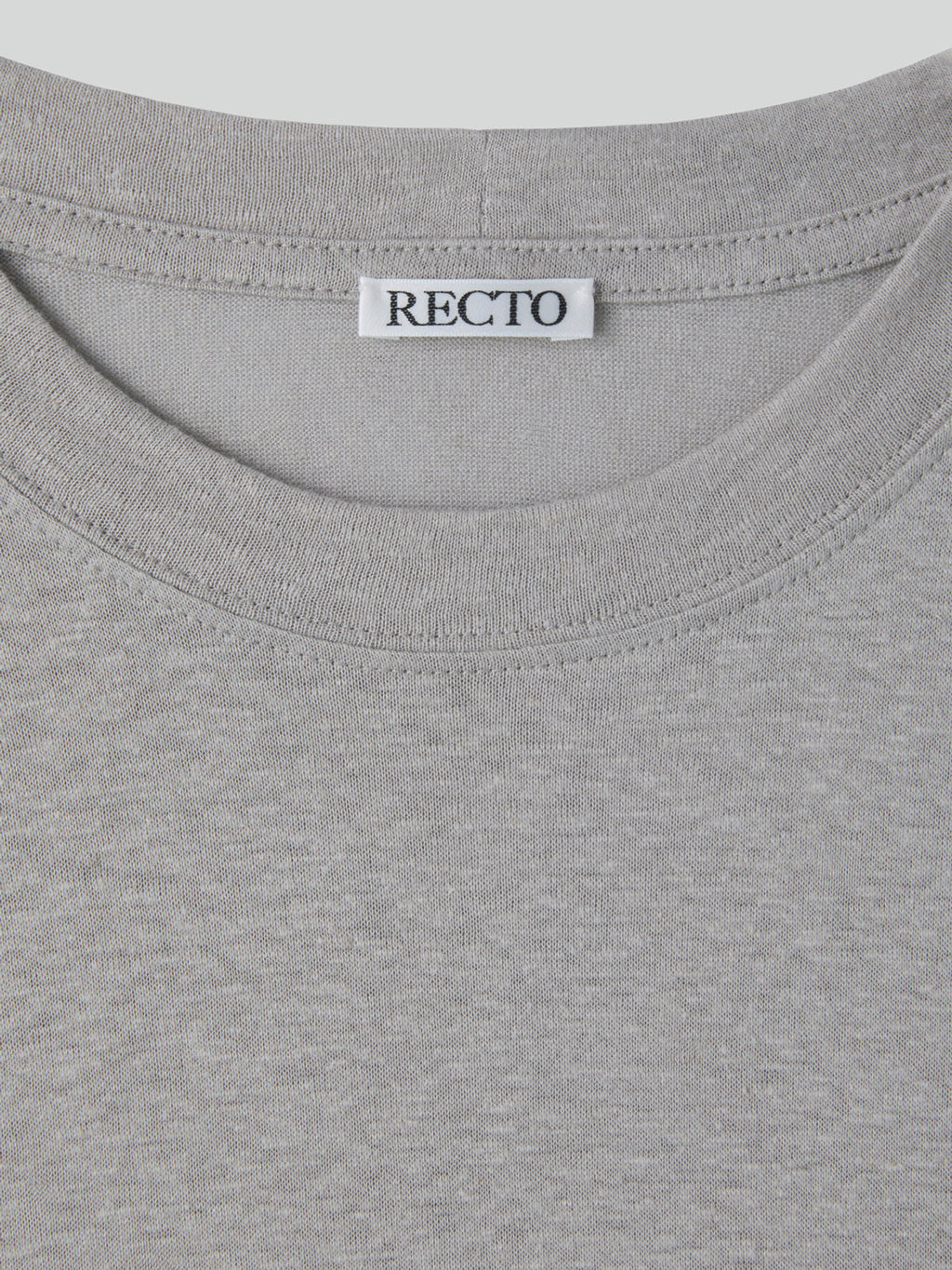 Linen Blend Loose Fit T-Shirt (Light Grey)