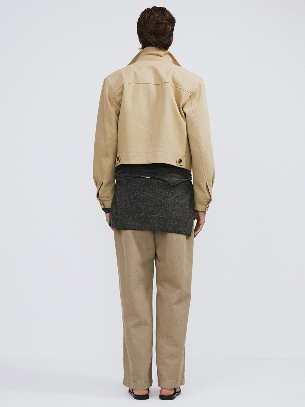 Signature Military Cotton Jacket (Light Khaki)