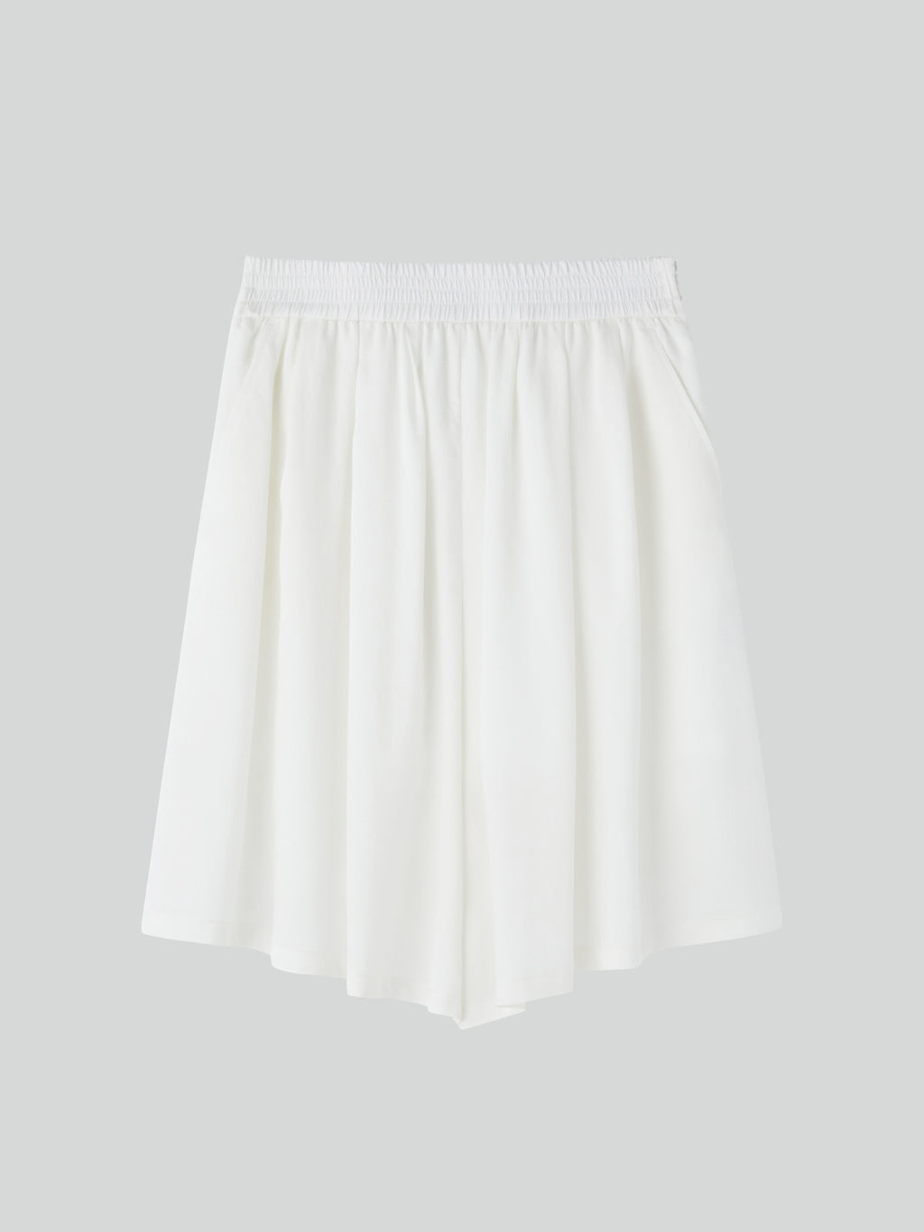 Banding Wide Culotte Pants (Ivory)