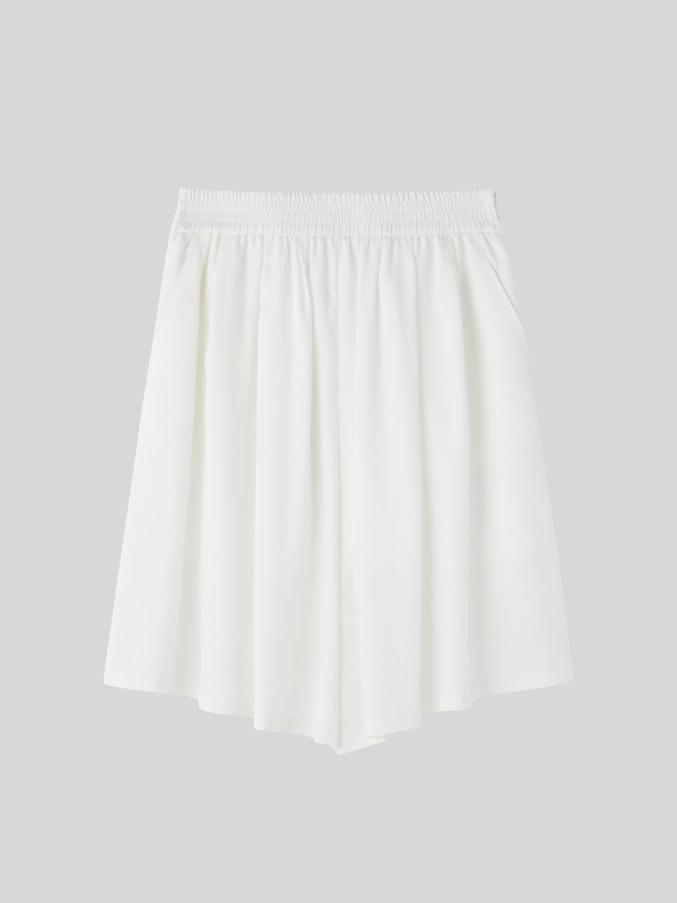 Banding Wide Culotte Pants (Ivory)