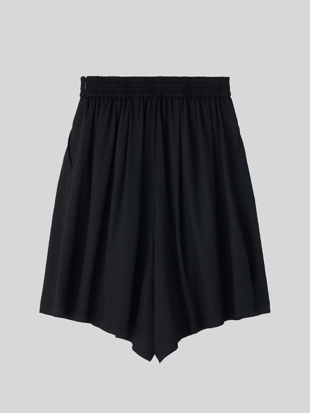 Banding Wide Culotte Pants (Black)