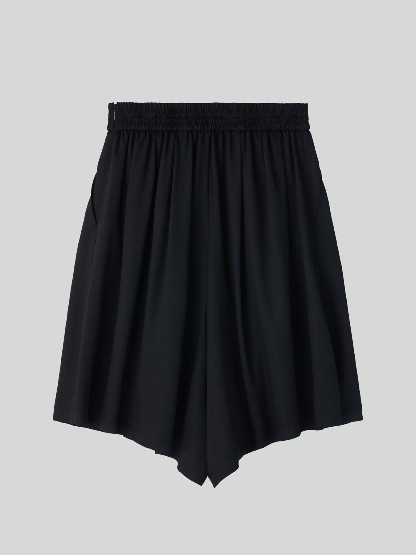 Banding Wide Culotte Pants (Black)