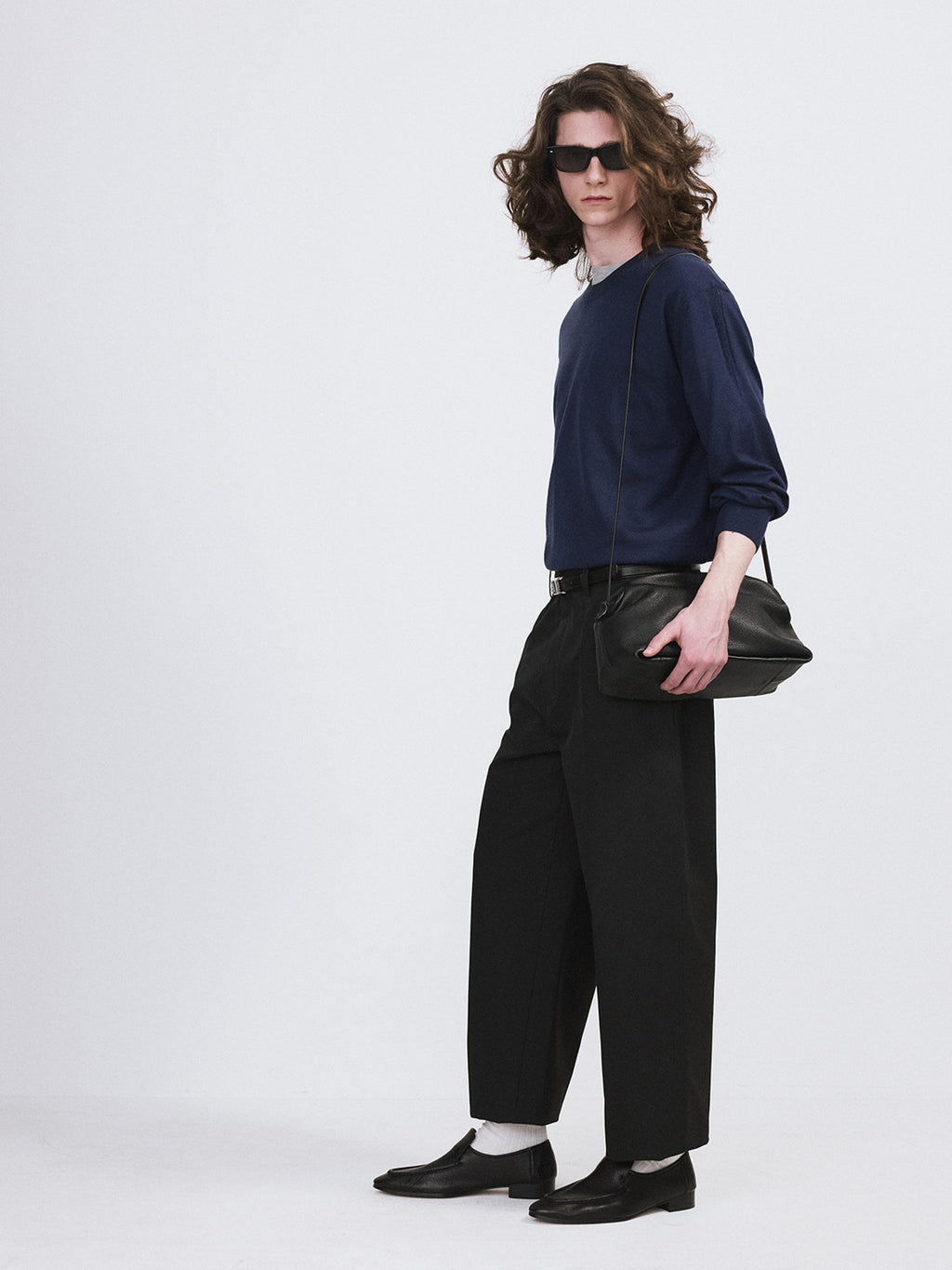 Button Fly Crop Pants (Black)