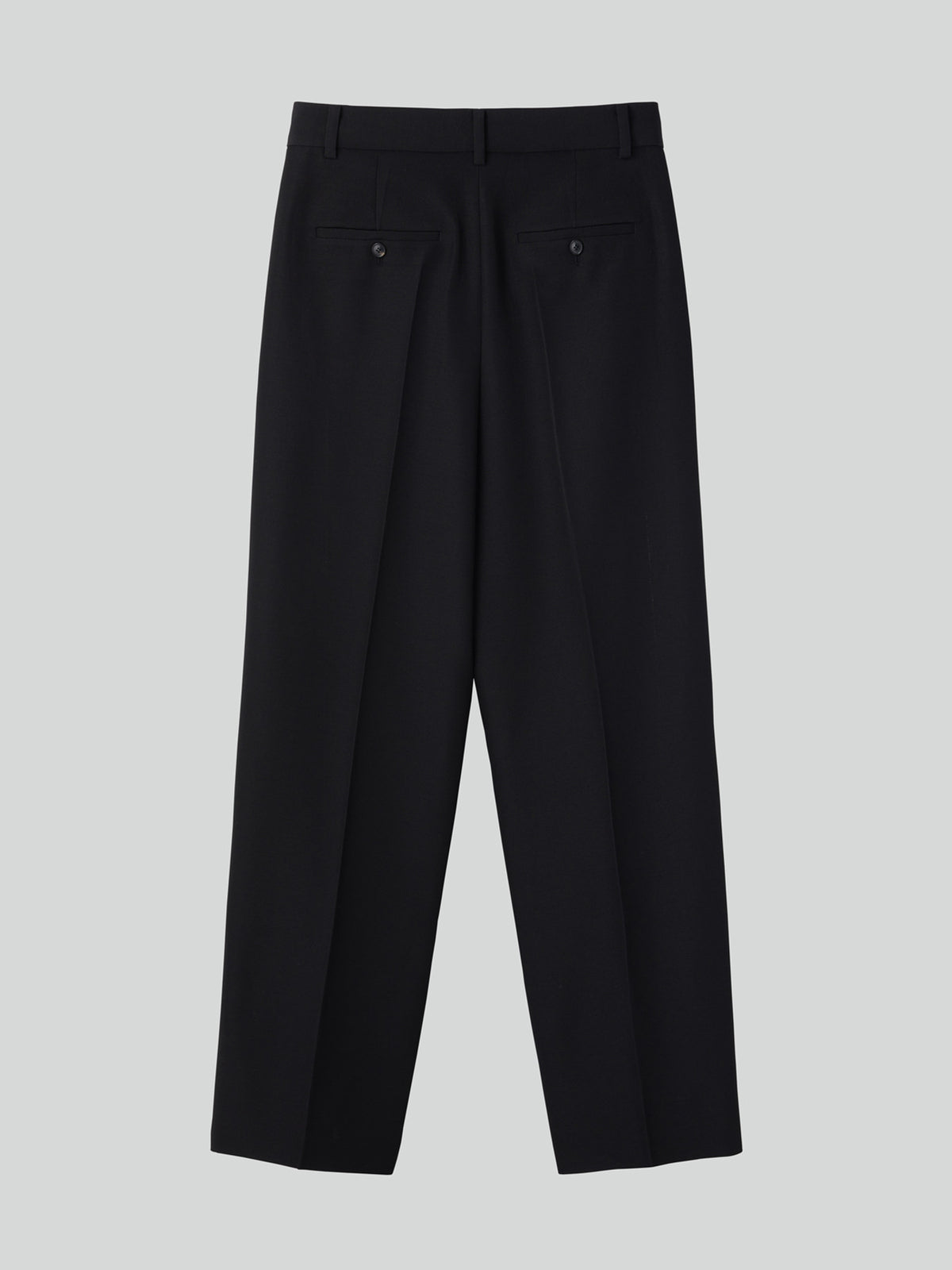Double Pleated Suit Pants (Black)