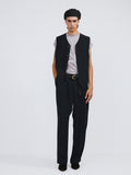 Strap Detail Suit Vest (Dark Navy)
