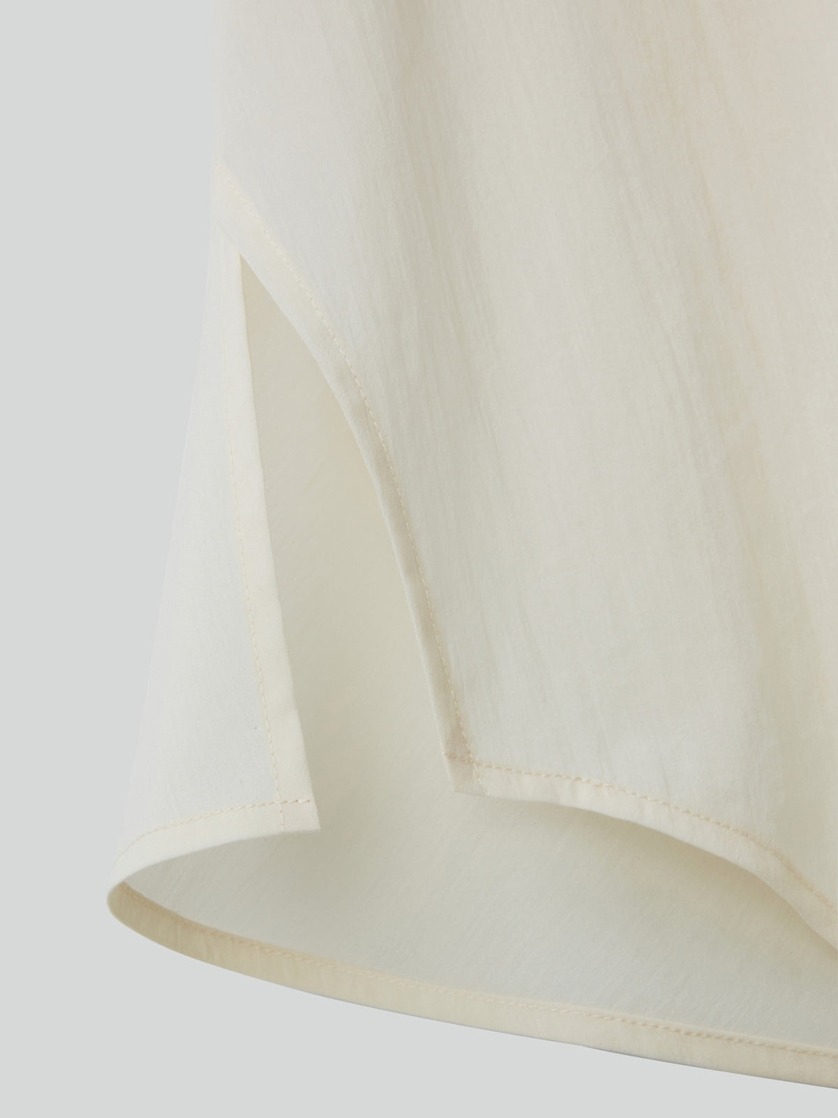 Open Back Draped Shirt (Bean Ivory)