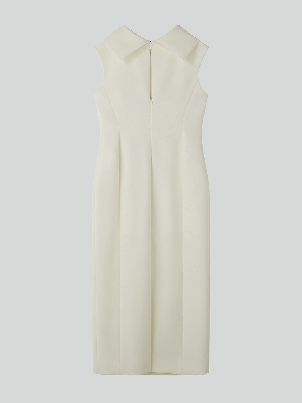 Open Back High Neck Dress (Off White)