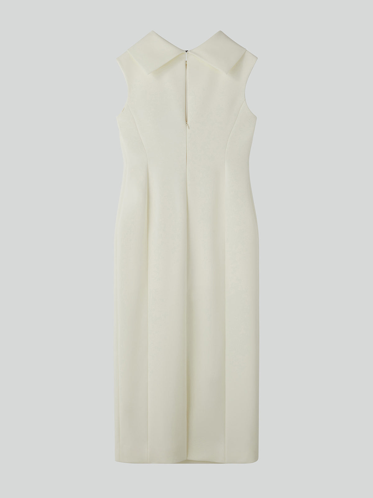 Open Back High Neck Dress (Off White)