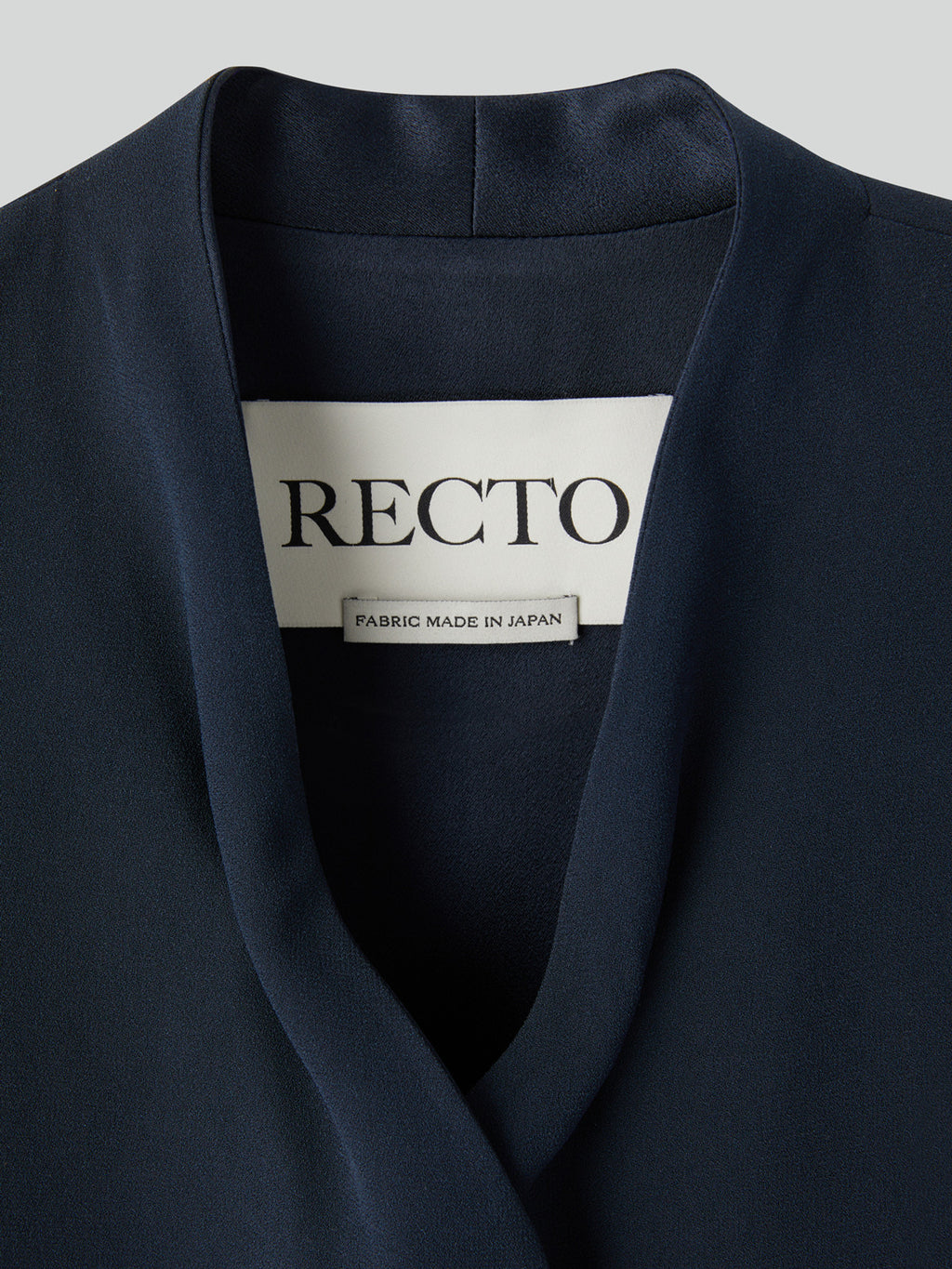Collar Detail Fluid Suit Jacket (Dark Navy)