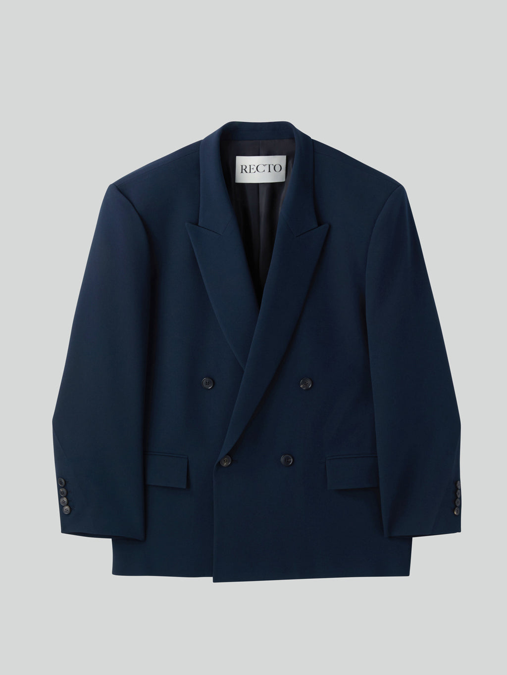 Fluid Double Suit Jacket (Dark Navy)