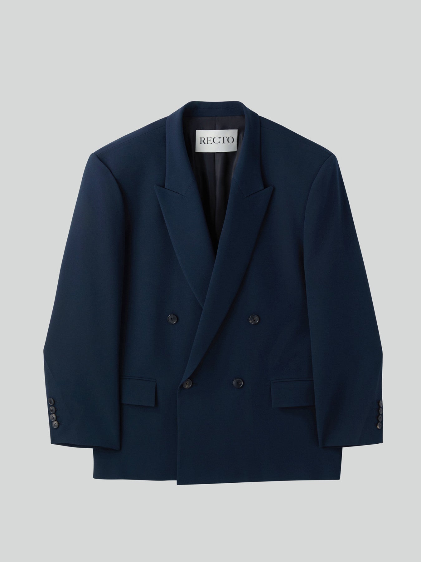 Fluid Double Suit Jacket (Dark Navy)