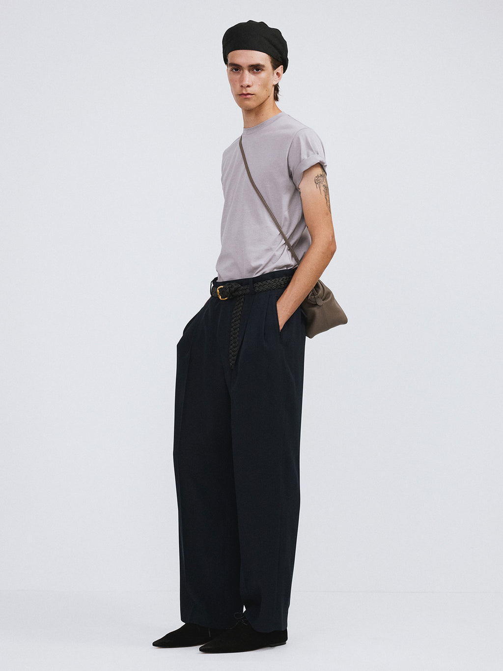 Compact Cotton T-Shirt (Sepia Grey)