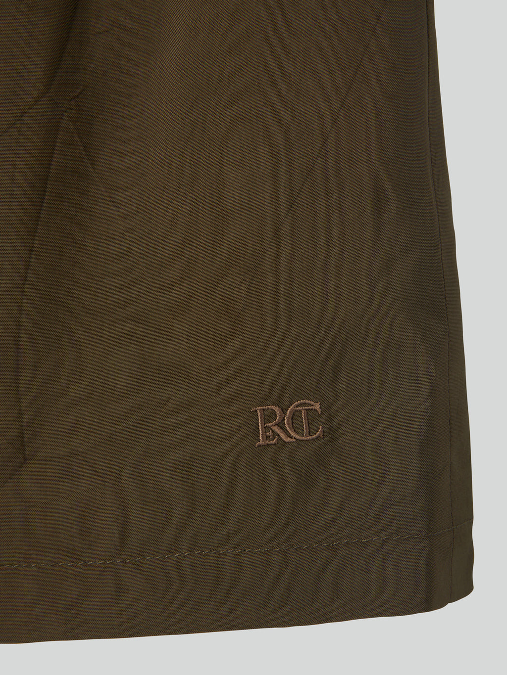Wrinkled Fluid Banding Shorts (Khaki Brown)