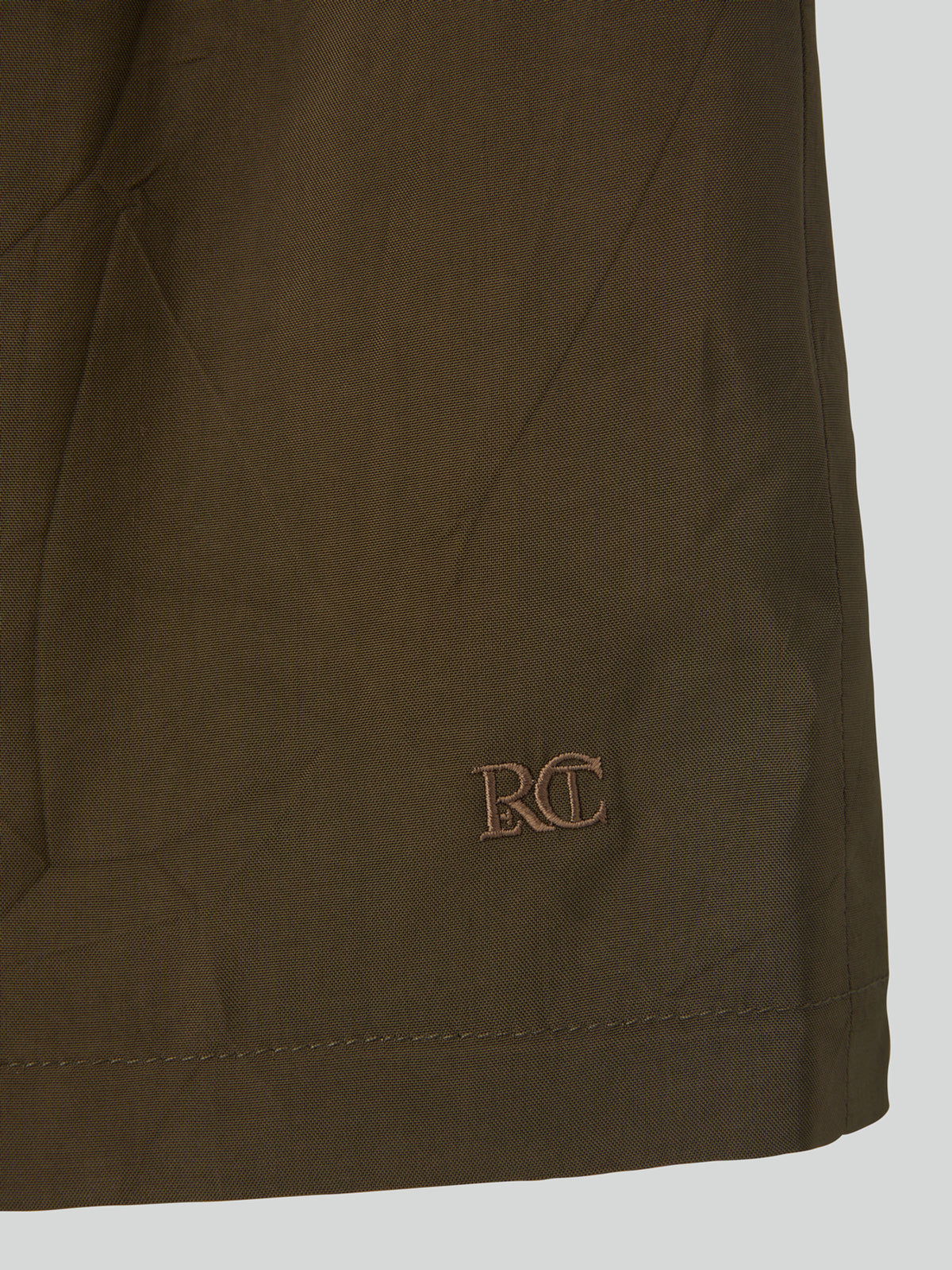 Wrinkled Fluid Banding Shorts (Khaki Brown)