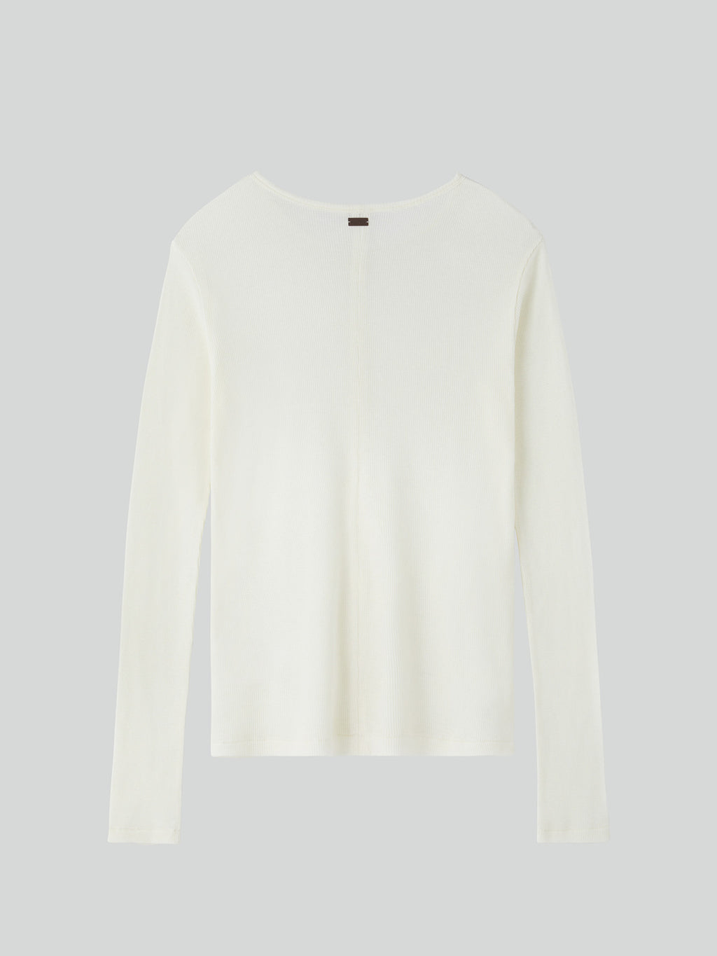 Cashmere Blend Long-Sleeve Top (Cream)