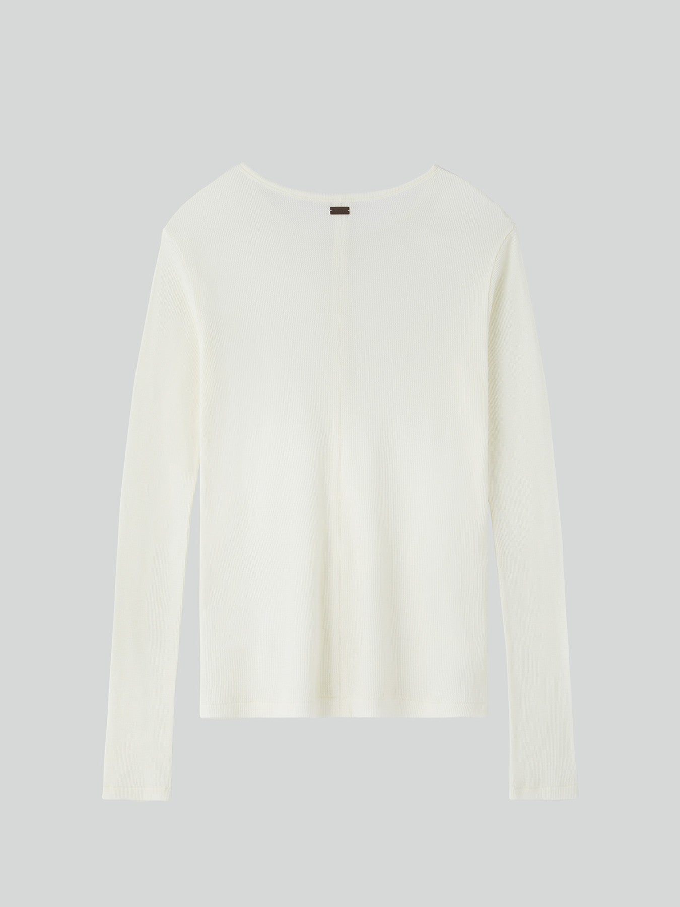 Cashmere Blend Long-Sleeve Top (Cream)