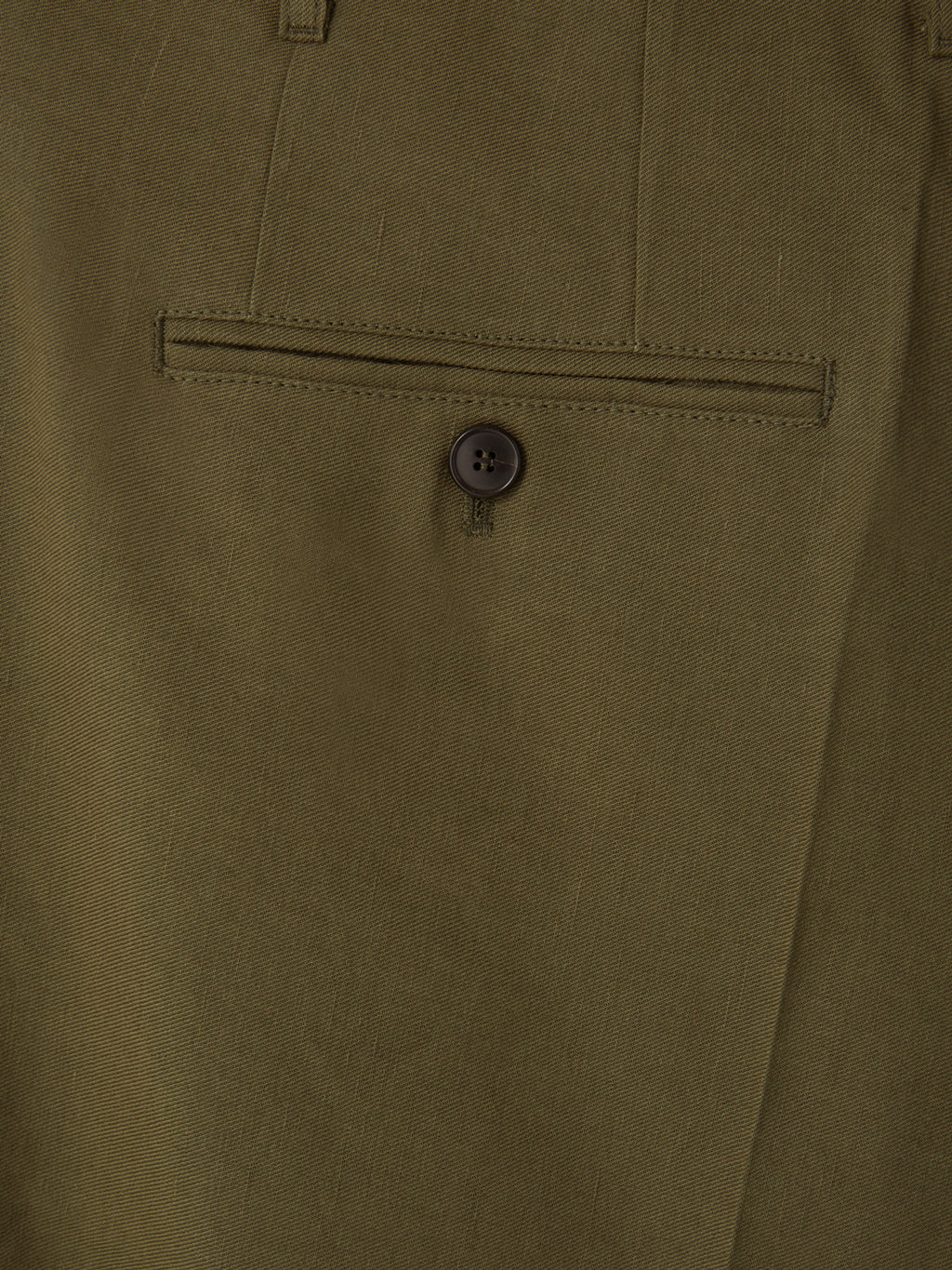 Linen Blend Pleated Pants (Khaki)