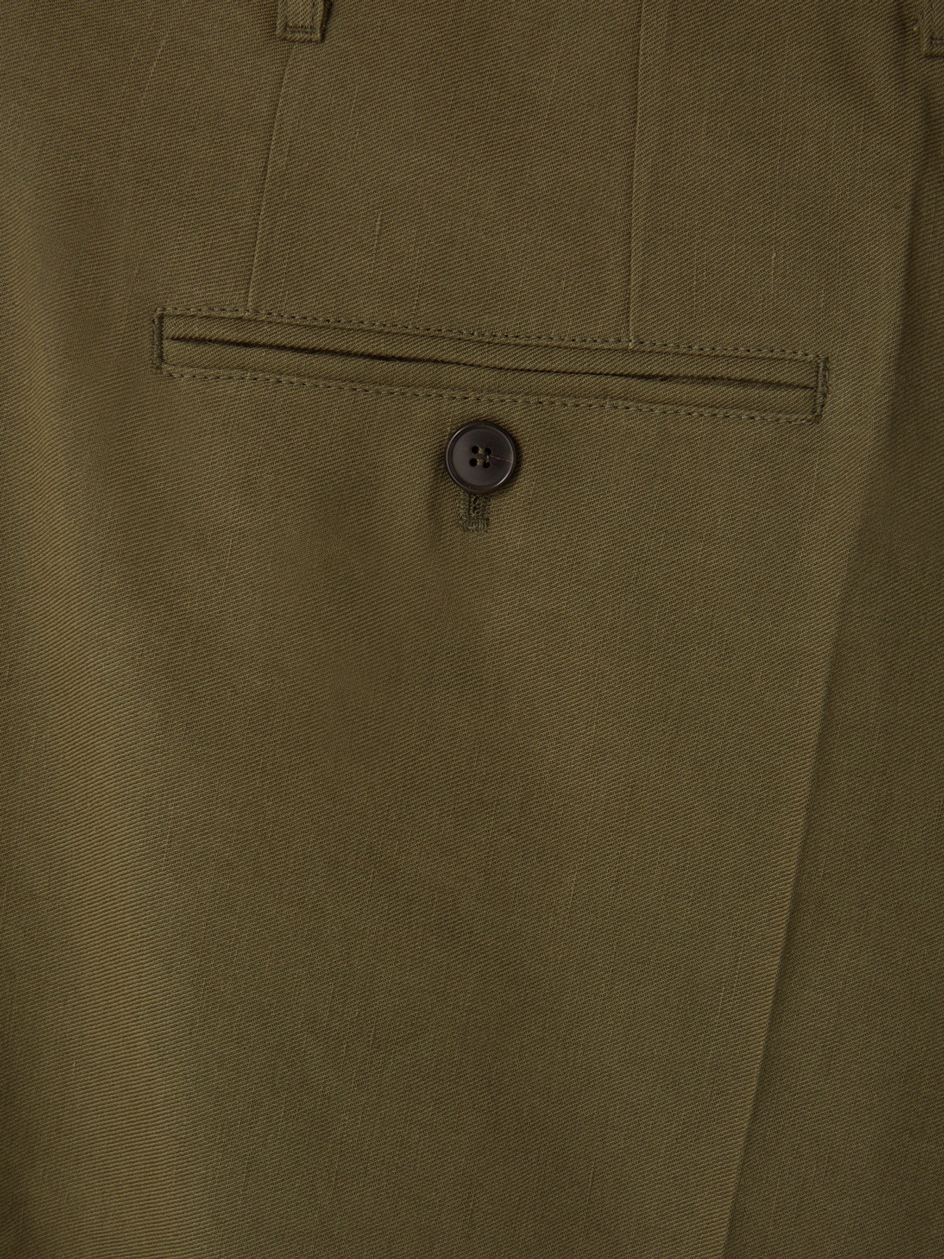 Linen Blend Pleated Pants (Khaki)
