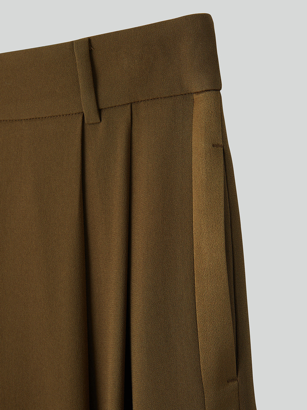 Tuxedo Detail Fluid Suit Pants (Ochre)