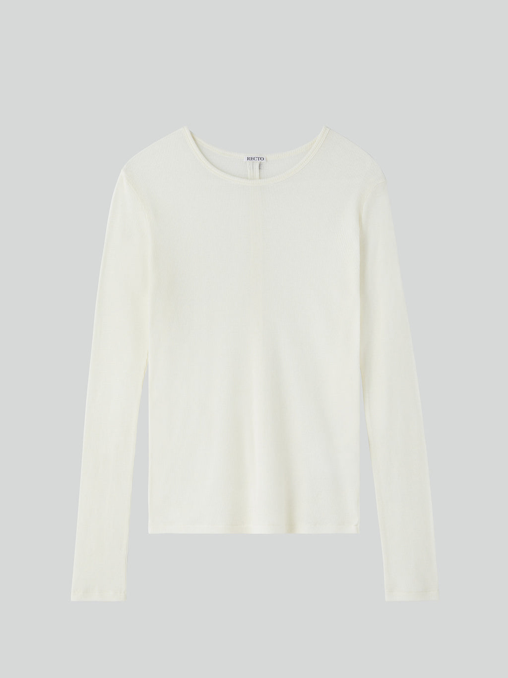 Cashmere Blend Long-Sleeve Top (Cream)