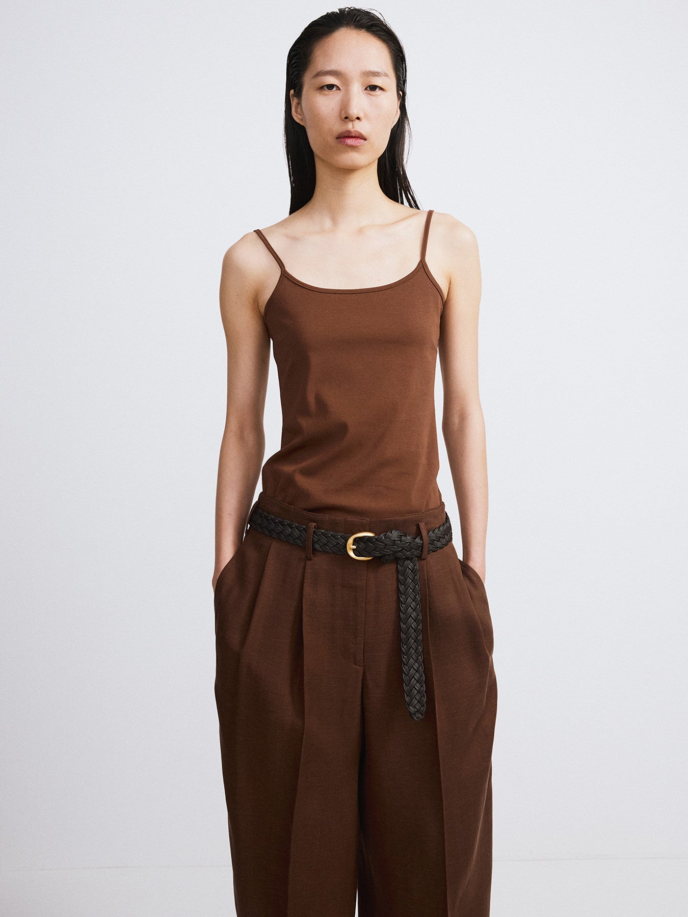 Slim Fit Long Top (Brown Sugar)