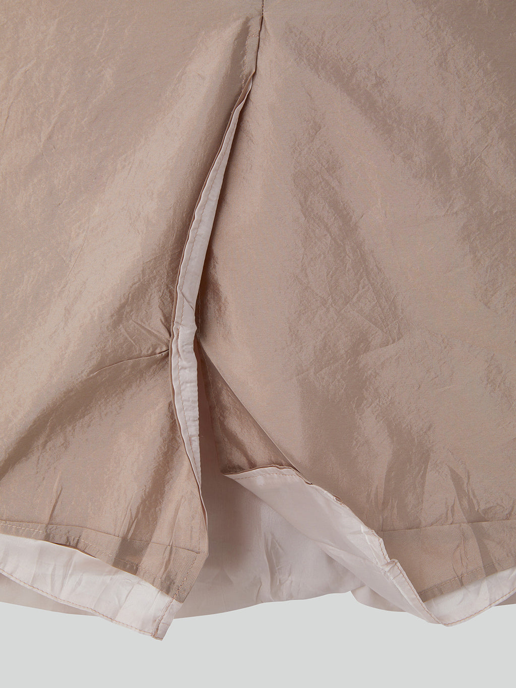 Layered Detail Midi Skirt (Sepia Beige)