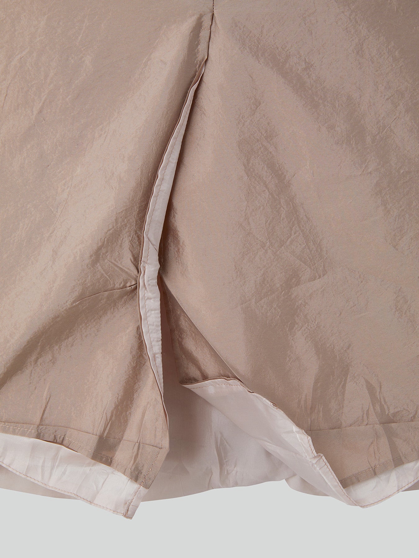 Layered Detail Midi Skirt (Sepia Beige)