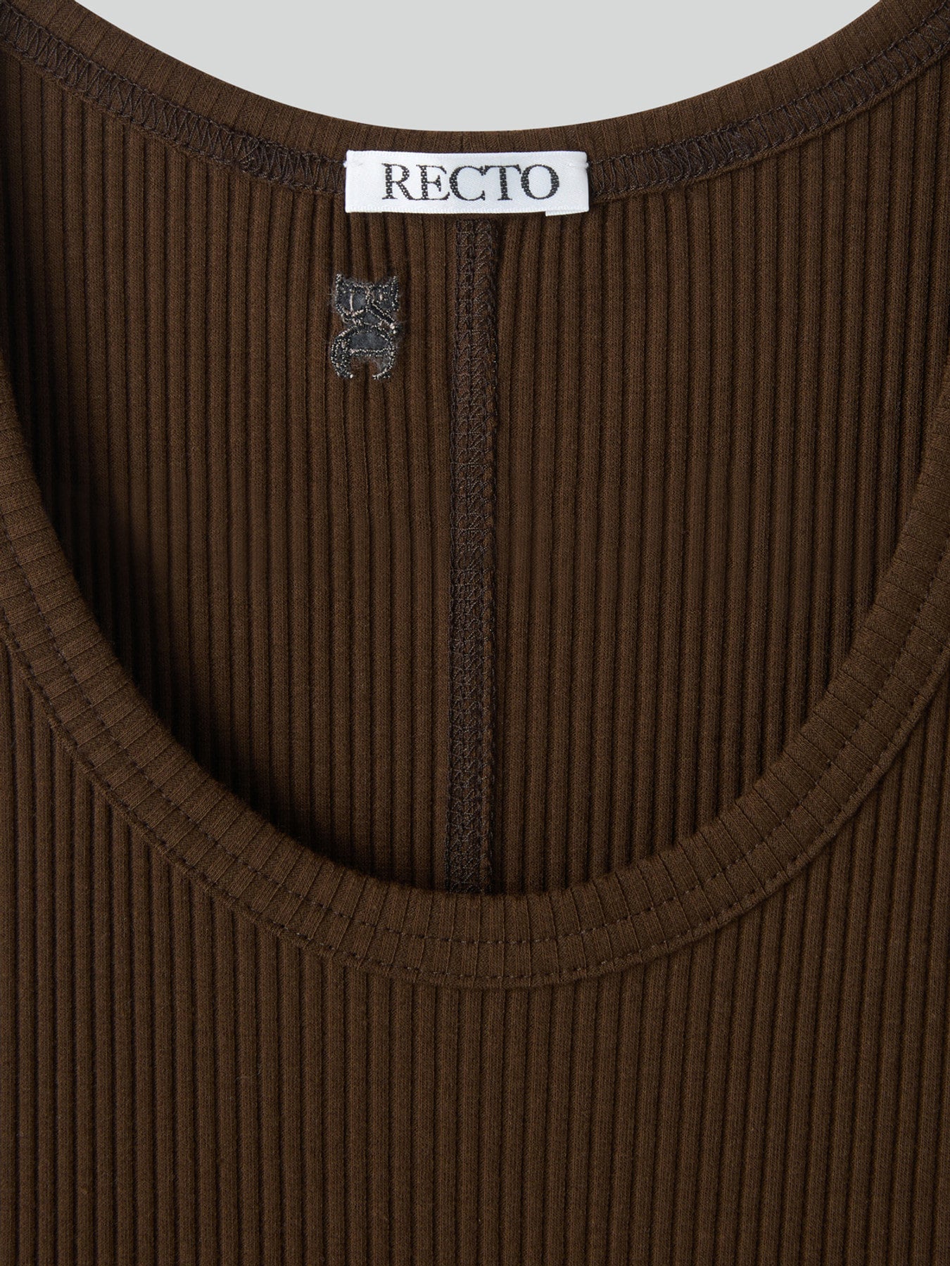 Ribbed Tank Top (Khaki Brown)