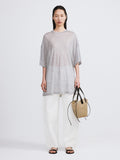 Oversized Sheer T-Shirt (Melange Grey)