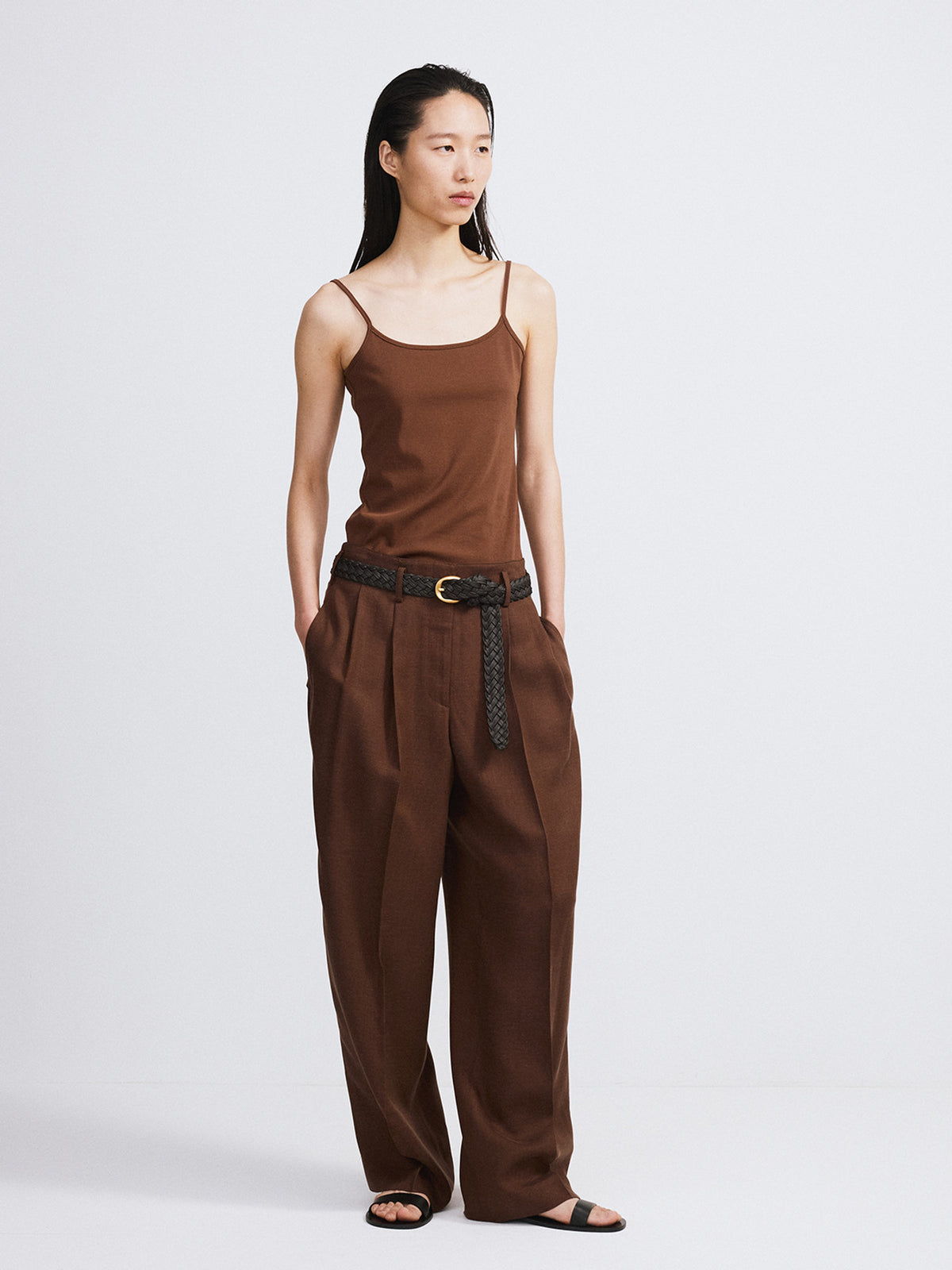 Slim Fit Long Top (Brown Sugar)