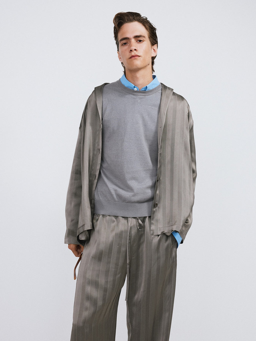 Silky Lounge Shirt (Midnight Grey)