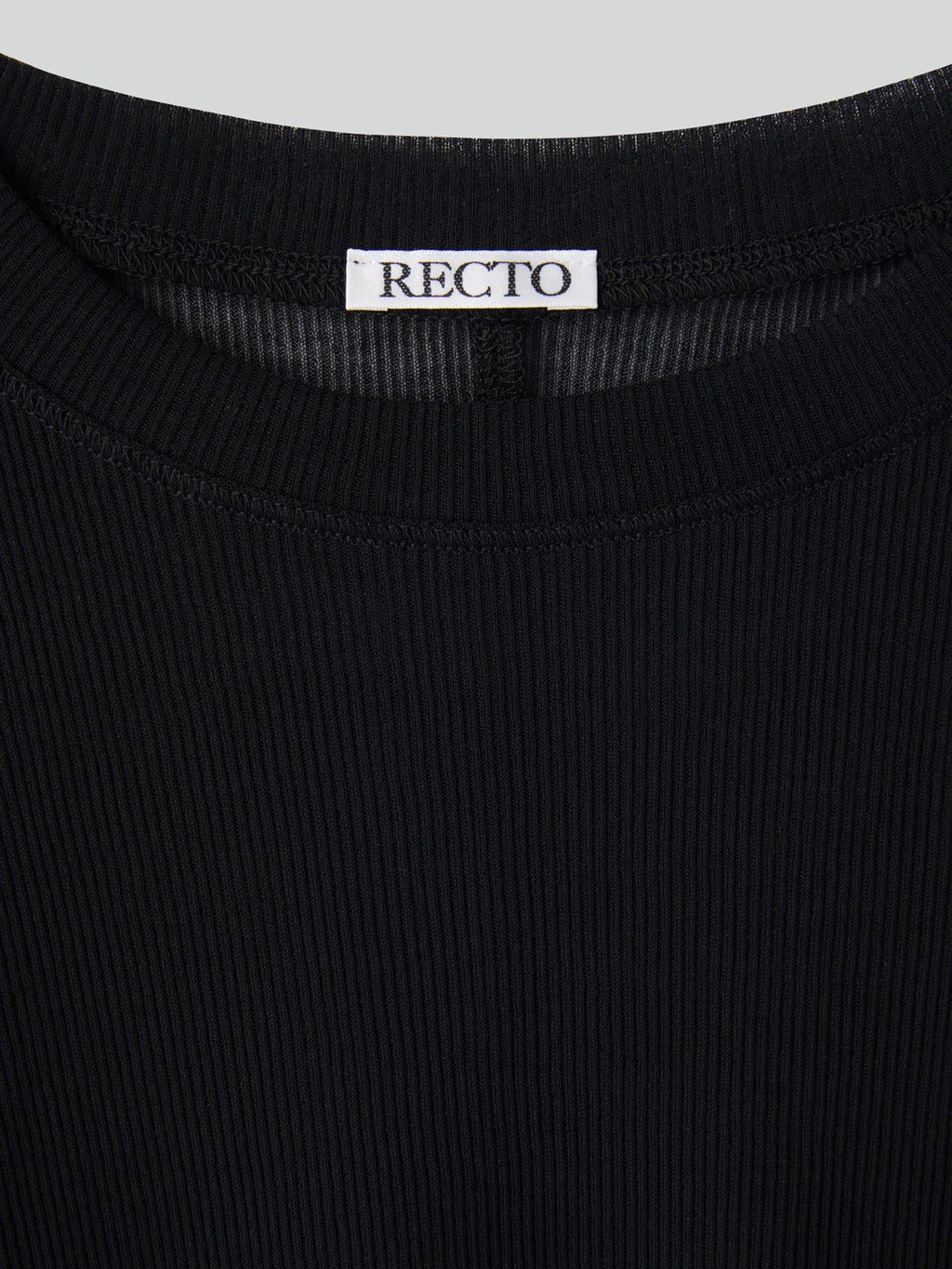 Sheer Jersey Long Sleeve Top (Black)