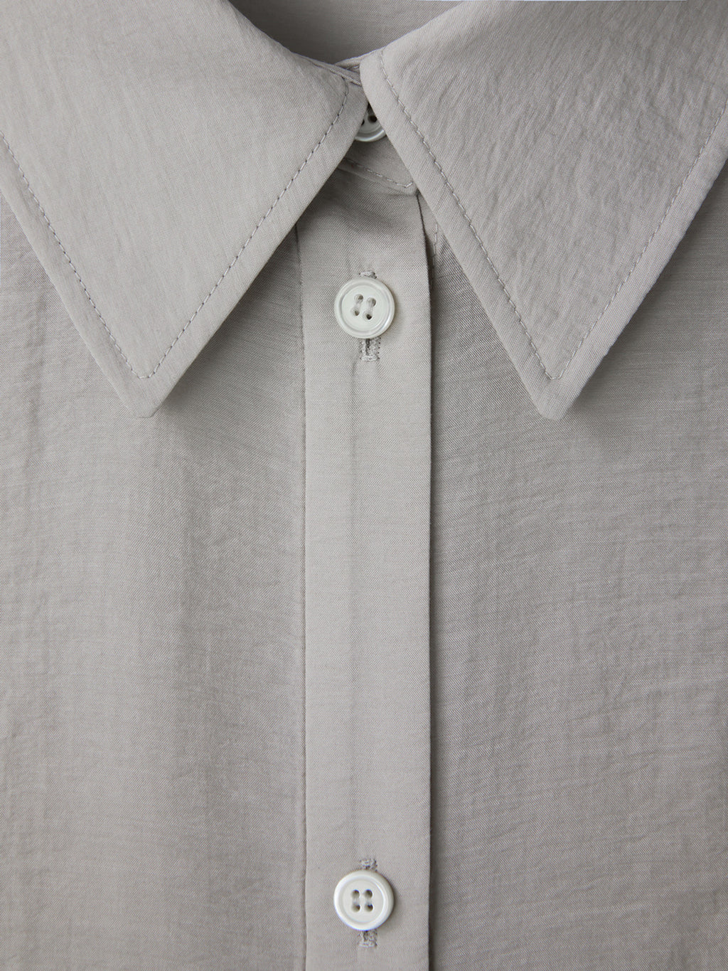 Silk Blend Volume Shirt (Light Taupe)