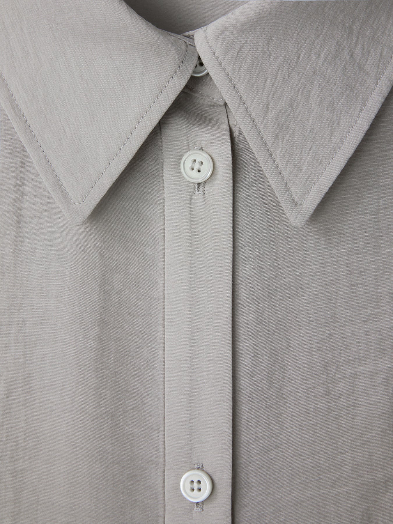 Silk Blend Volume Shirt (Light Taupe)