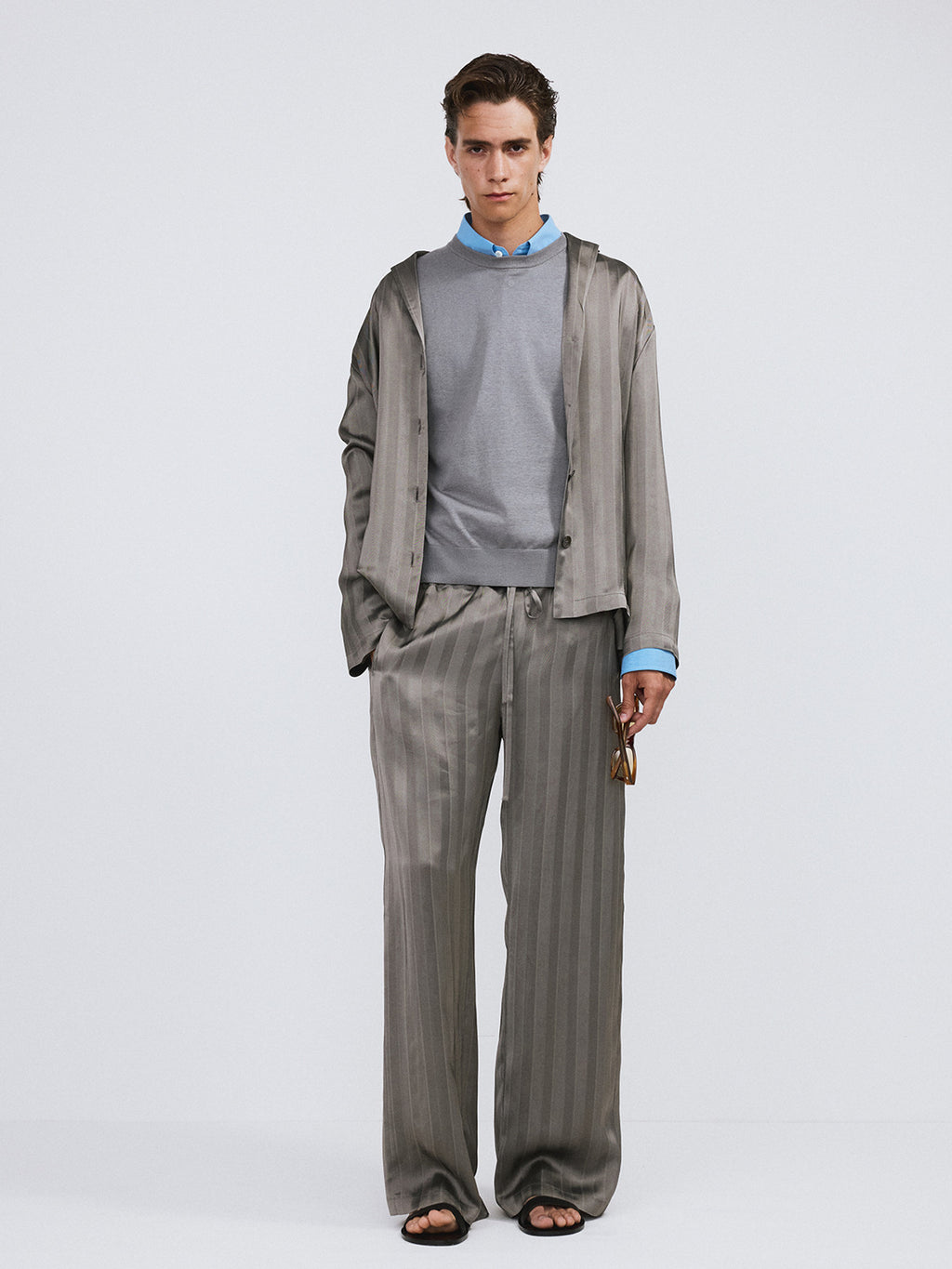 Silky Lounge Shirt (Midnight Grey)