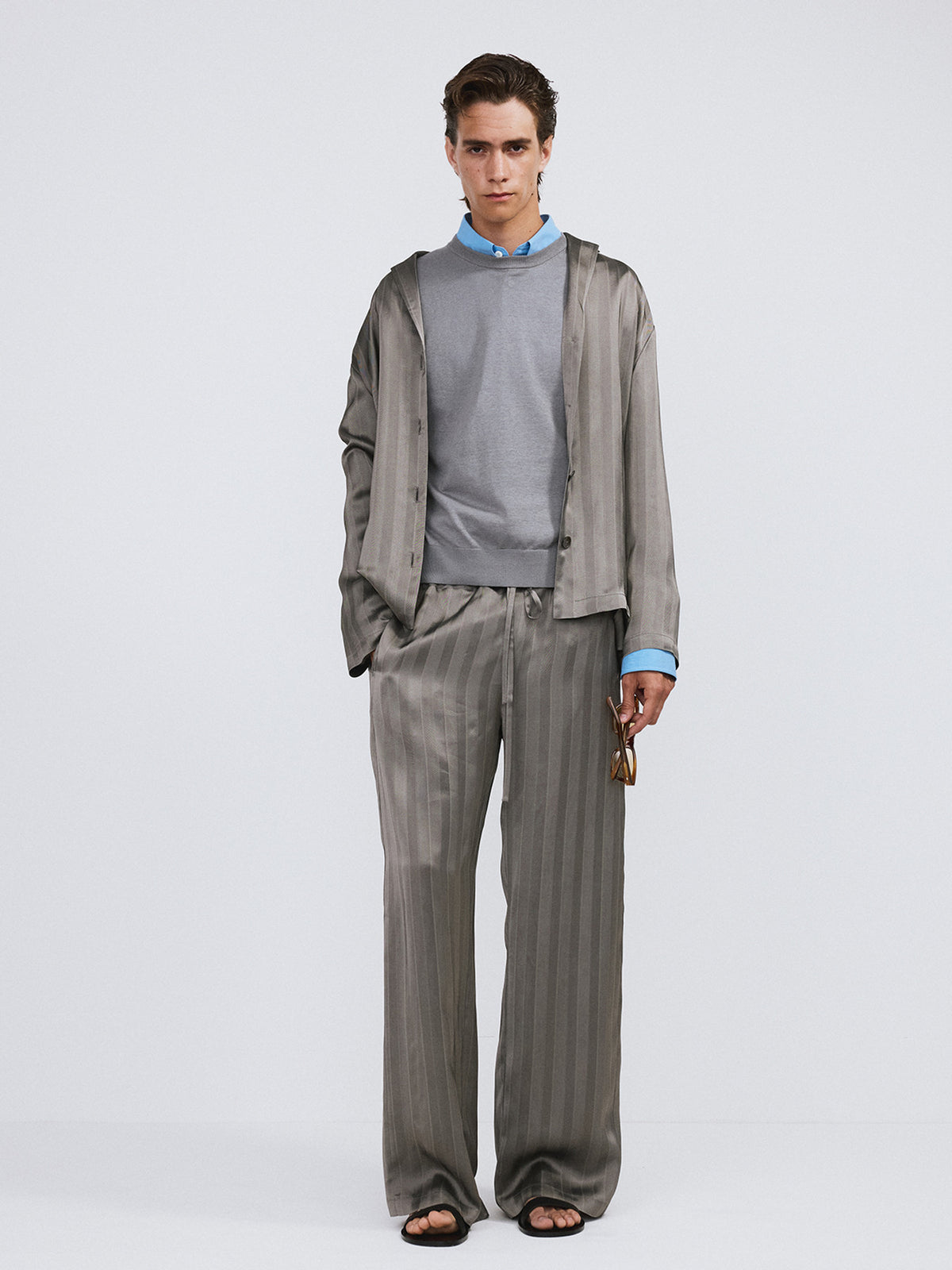 Silky Lounge Shirt (Midnight Grey)
