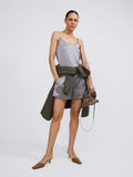 Satin Back Banding Shorts (Stone Grey)