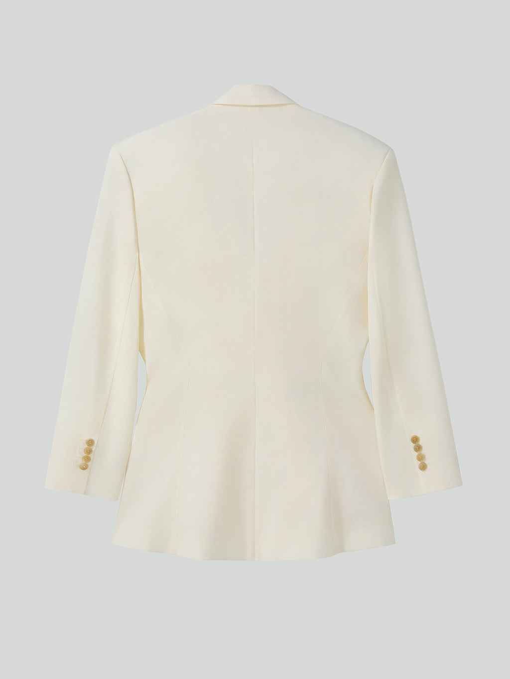 Drape Detail Suit Jacket (Ivory)