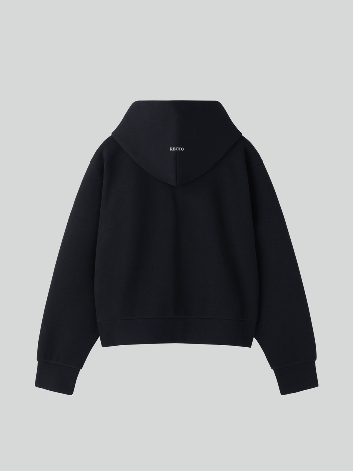 Logo Detail Hoodie Zip-Up (Black)