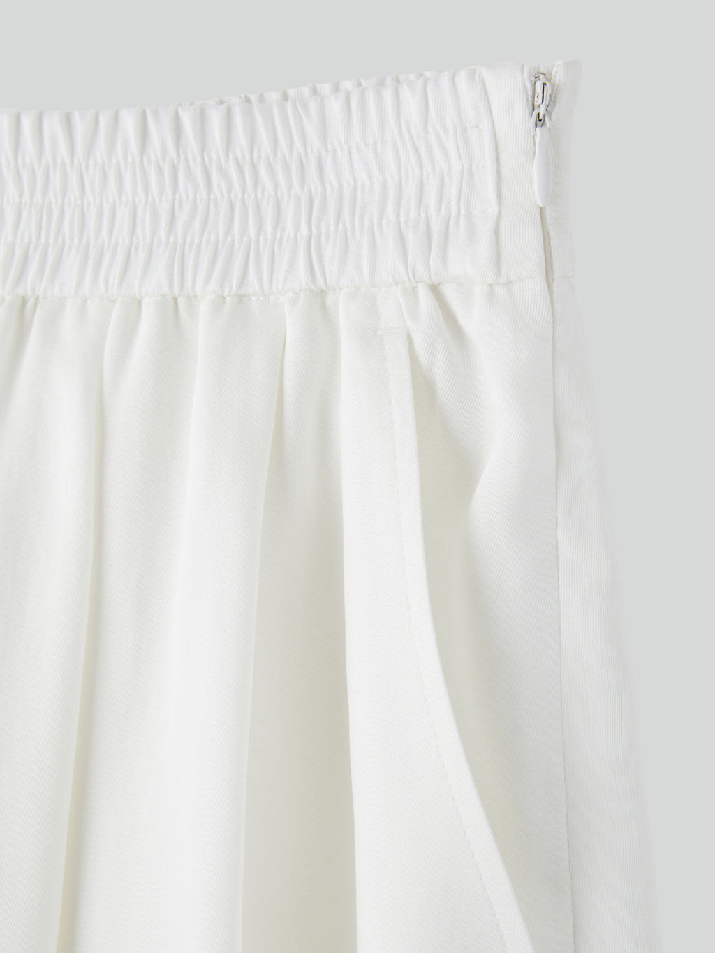 Banding Wide Culotte Pants (Ivory)
