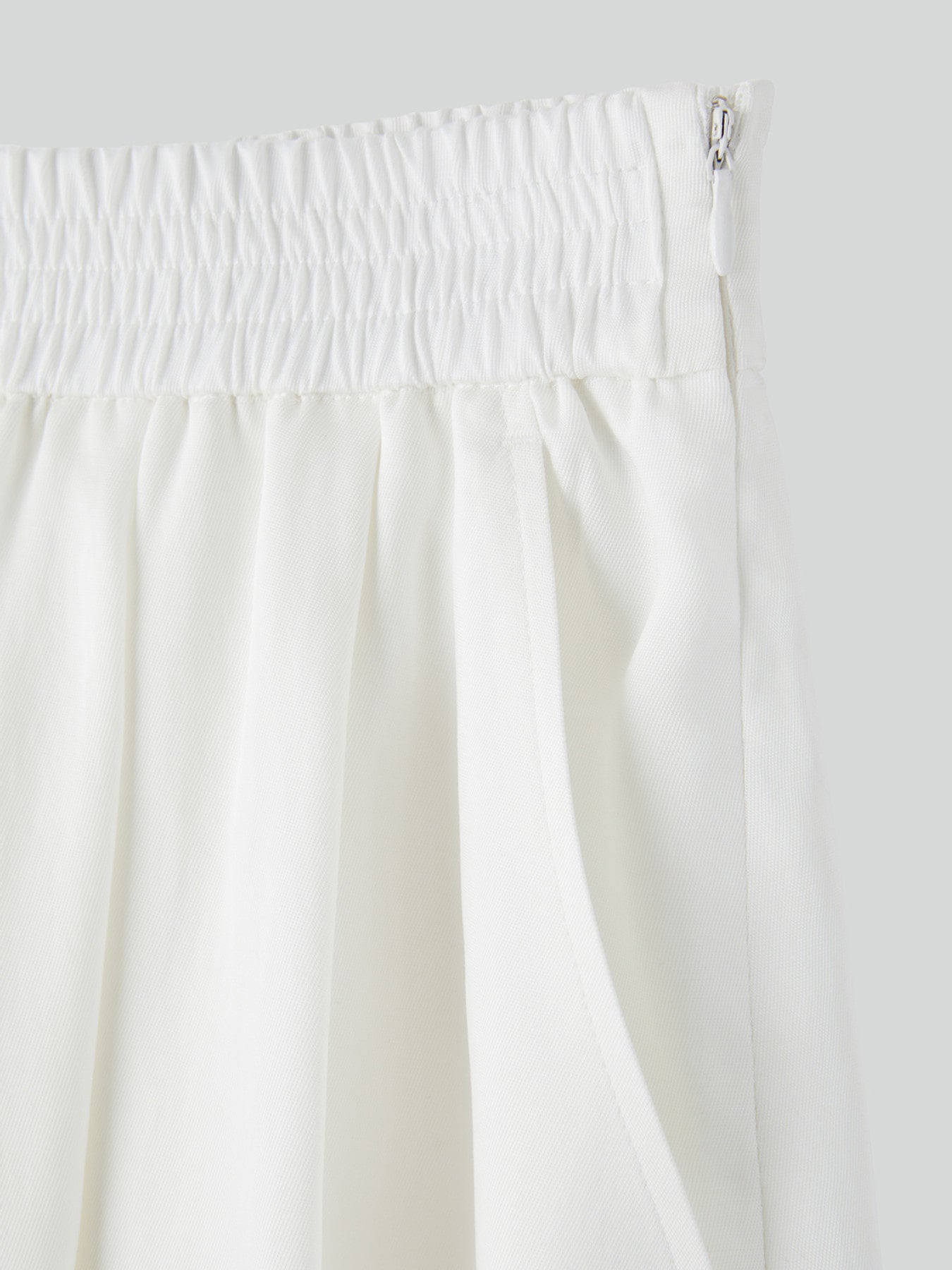 Banding Wide Culotte Pants (Ivory)