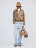 Light Washed Flare Denim (Ice Blue)