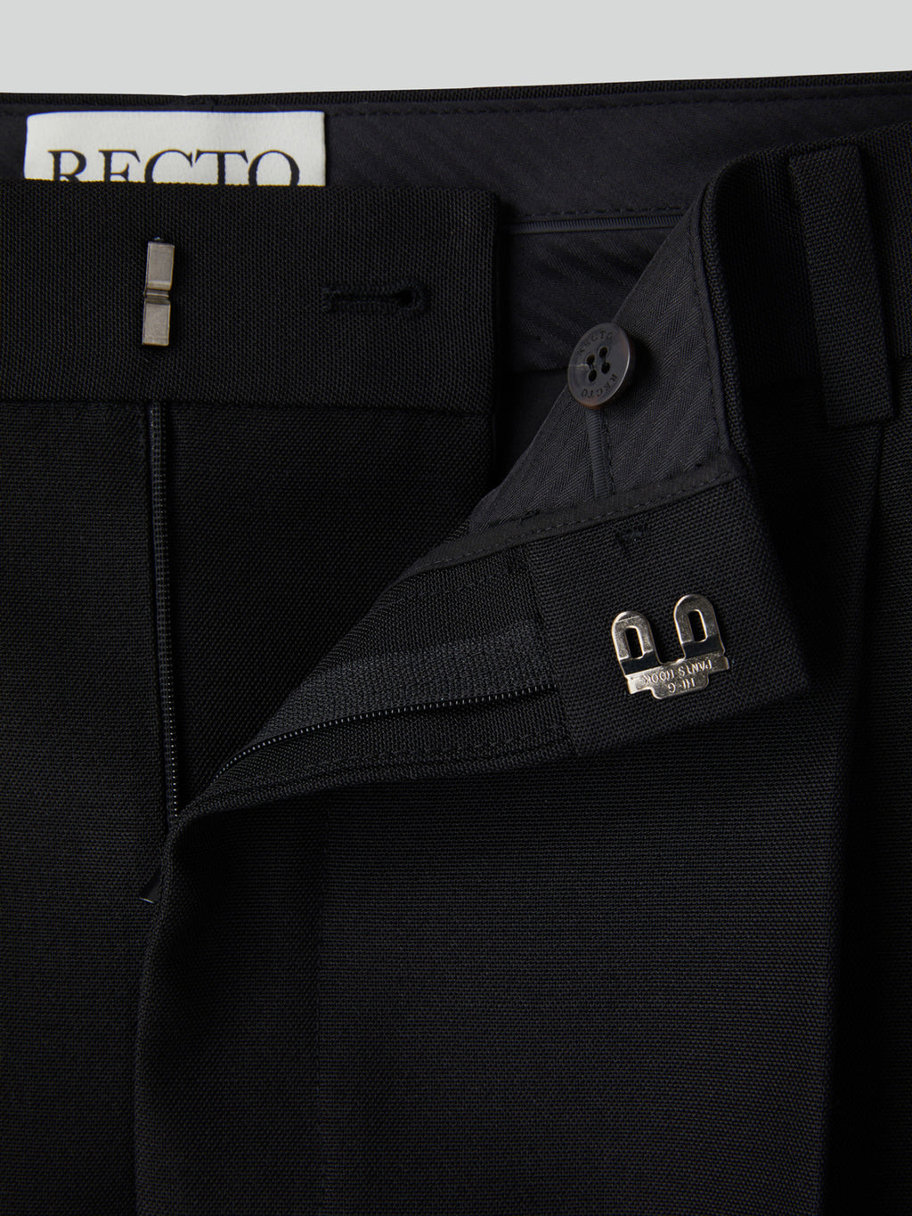 Double Pleated Suit Pants (Black)