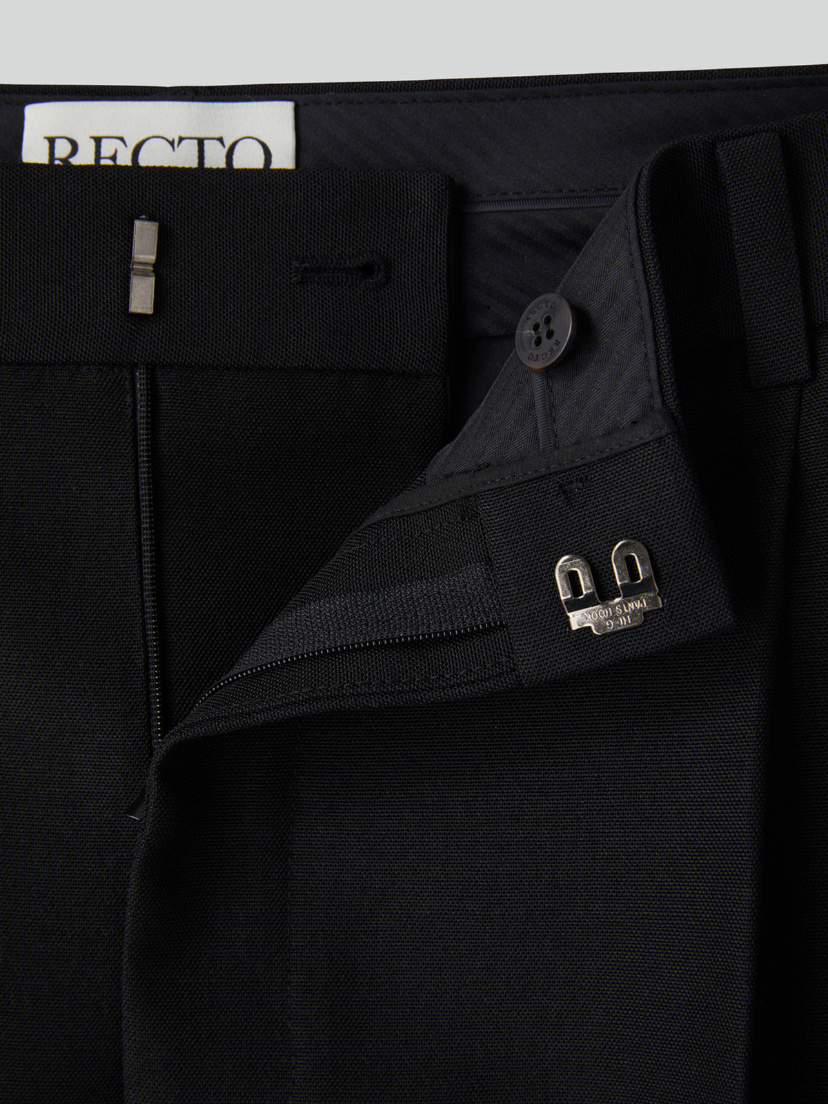 Double Pleated Suit Pants (Black)