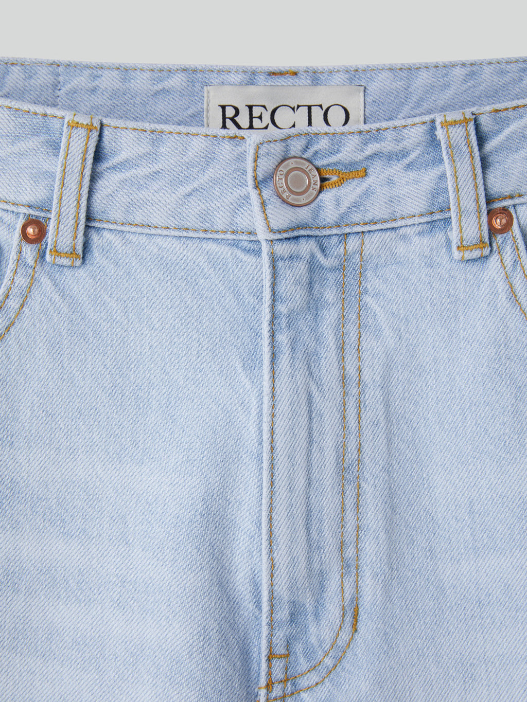 Light Washed Flare Denim (Ice Blue)