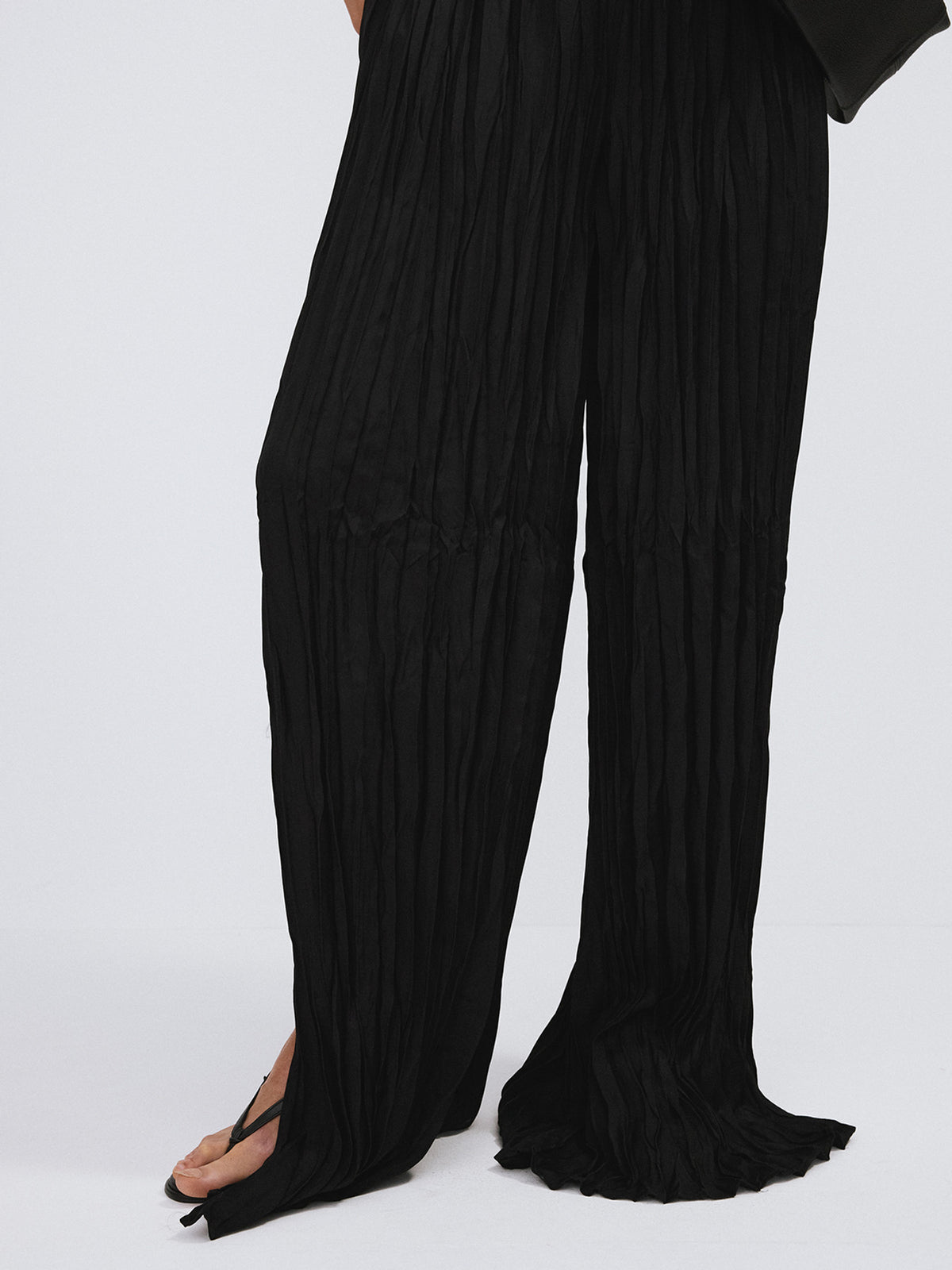 Gathered Bustier Jumpsuit (Black)