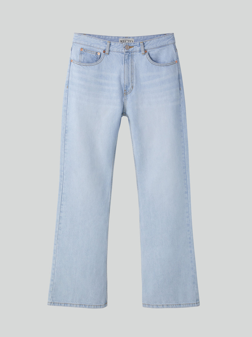 Light Washed Flare Denim (Ice Blue)