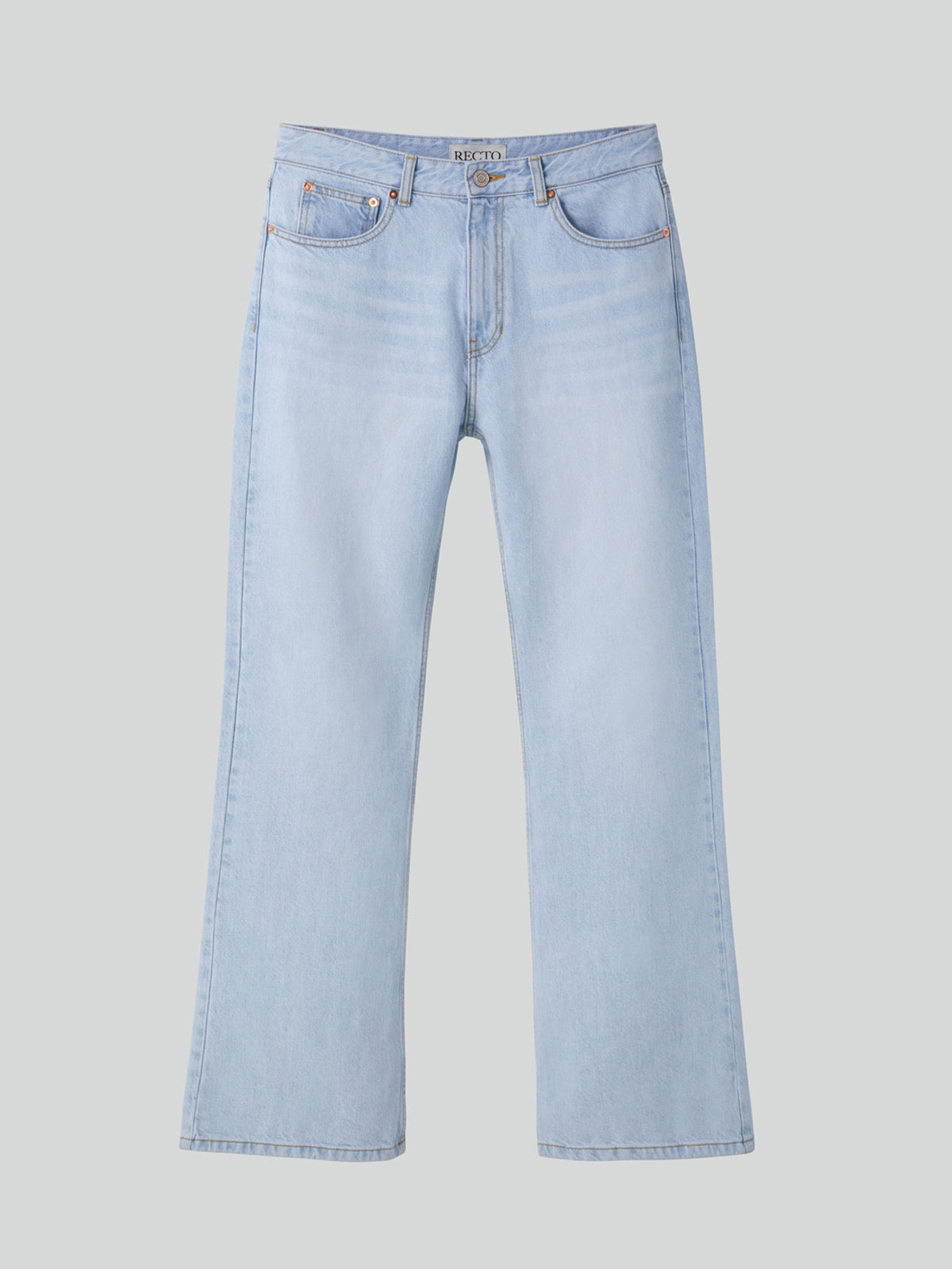 Light Washed Flare Denim (Ice Blue)
