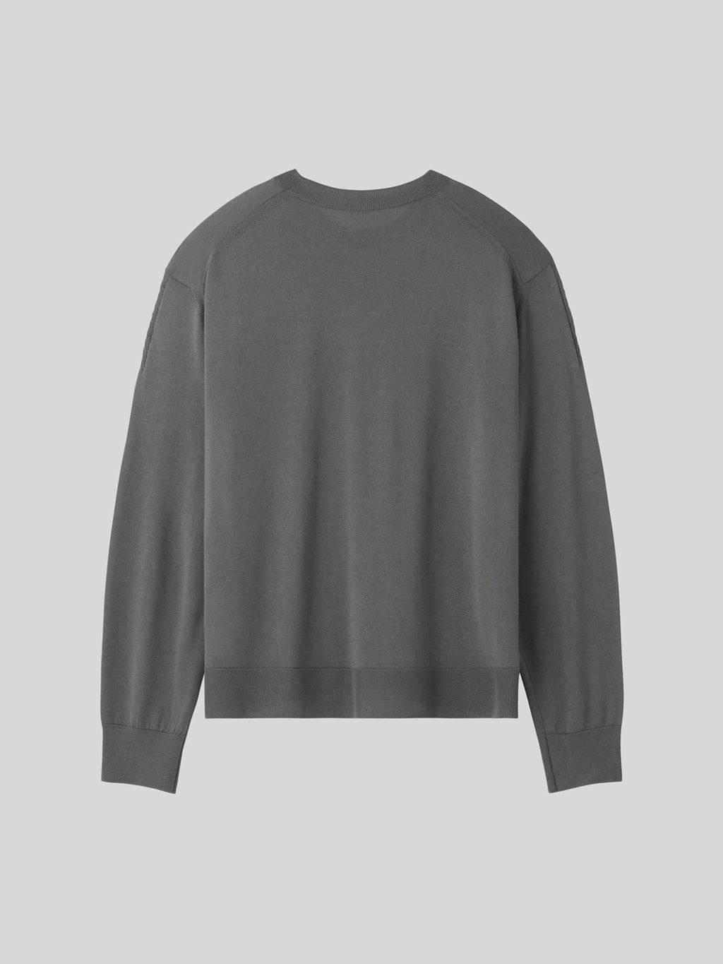 Silk-Cashmere Knit Top Men (Midnight Grey)